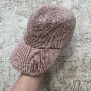 Wyeth Hat Cap Strap Back Pink Knit Baseball Style Adjustable Womens Casual